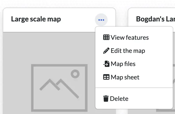 the map context menu